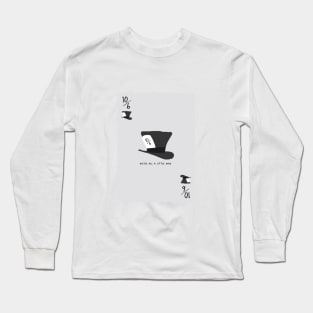 Mad Hatter Playing Card Long Sleeve T-Shirt